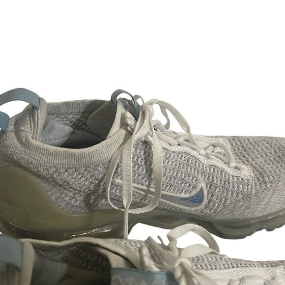 Nike Women's Air VaporMax Flyknit Gray White Shoes Size 6.5Y - Picture 16 of 16